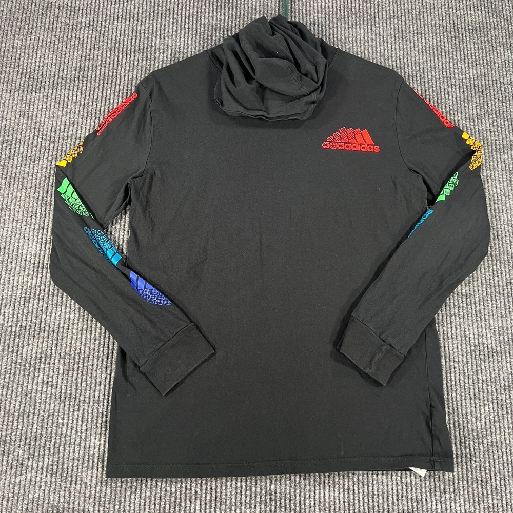 Adidas Youth Boys Shirt Hoodie Sweatshirt Sweater Large 14-16‎ Black Long Sleeve
